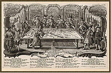 Постер Политический бильярд в Германии, 1757 г Постер Политический бильярд в Германии, 1757 г