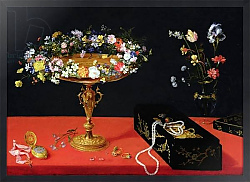 A Still Life of a Tazza with Flowers