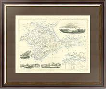 Постер Карта Крыма, 1855г. Постер Карта Крыма, 1855г.