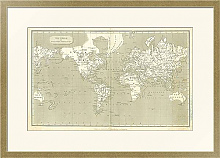 Постер Карта мира, 1807г. 1 Постер Карта мира, 1807г. 1