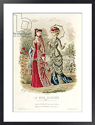 Постер Школа: Французская Fashion plate showing hats and dresses, illustration from 'La Mode Ilustree', 1879