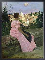 Постер Базиль Жан The Pink Dress, or View of Castelnau-le-Lez, Herault, 1864