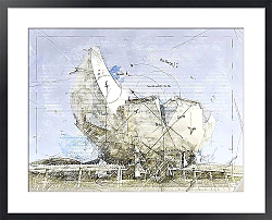 Схема Сингапурского музея науки под стеклом