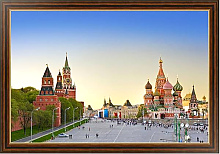 Постер Россия, Москва. Красная площадь на закате Постер Россия, Москва. Красная площадь на закате