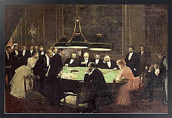 Постер Бакст Леон The Gaming Room at the Casino, 1889