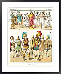 Постер Критцмейстер Альберт (грав) Greek Religious and Military Dress, from 'Trachten der Voelker', 1864