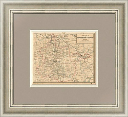 Воронежская губерния - антикварная карта