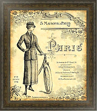 Постер Fond Bicyclette 1900 Постер Fond Bicyclette 1900