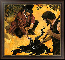 Постер An Edwardian gentleman discovering oil Постер An Edwardian gentleman discovering oil