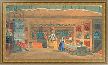 Постер Кустодиев Борис Stage design for Rimsky-Korsakov's opera the 'The Tsar's bride', 1920 Постер Кустодиев Борис Stage design for Rimsky-Korsakov's opera the 'The Tsar's bride', 1920