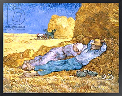 Постер Ван Гог Винсент (Vincent Van Gogh) Noon, or The Siesta, after Millet, 1890