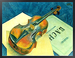 Постер Петров-Водкин Кузьма Still Life with a Violin, 1921
