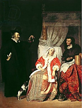 Постер Метсю Габриэль The Patient and the Doctor, 1660s Постер Метсю Габриэль The Patient and the Doctor, 1660s