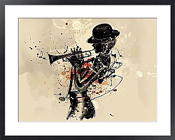 Силуэт девушки с брызгами в стиле гранж 3