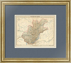 Карта Иркутской губернии - антикварный оригинал