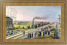 Постер Школа: Русская 19в. Opening of the First Railway Line from Tsarskoe Selo to Pavlovsk in 1837 Постер Школа: Русская 19в. Opening of the First Railway Line from Tsarskoe Selo to Pavlovsk in 1837