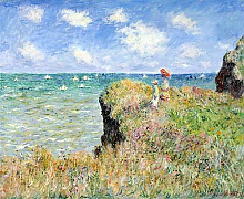 Постер Моне Клод (Claude Monet) Прогулка на утесе в Пурвиле Постер Моне Клод (Claude Monet) Прогулка на утесе в Пурвиле