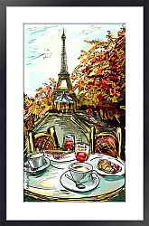 Постер Уличное кафе. Париж