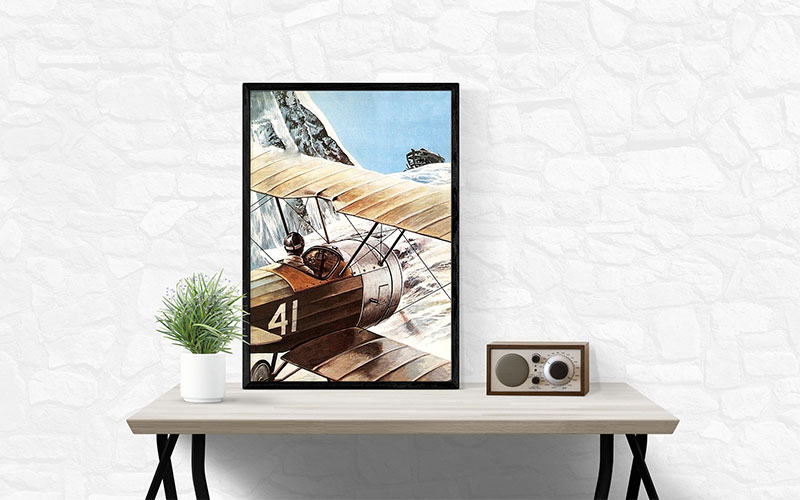 Картина с пилотом в подарок летчику