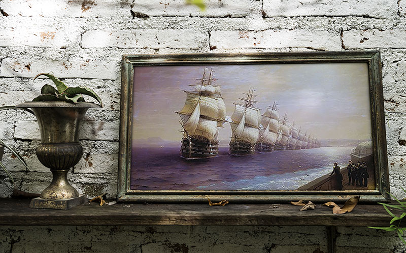 Картина с морским флотом в подарок моряку