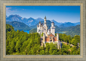 Картина Германия. Neuschwanstein Castle with mountain landscape Картина Германия. Neuschwanstein Castle with mountain landscape