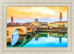Картина на холсте Каменный мост в Вероне, Италия