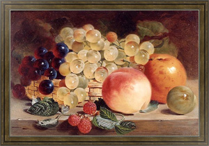 Репродукция картины Натюрморт с фруктами на столе
