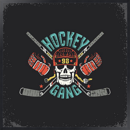 Логотип хоккейного клуба на подрамнике