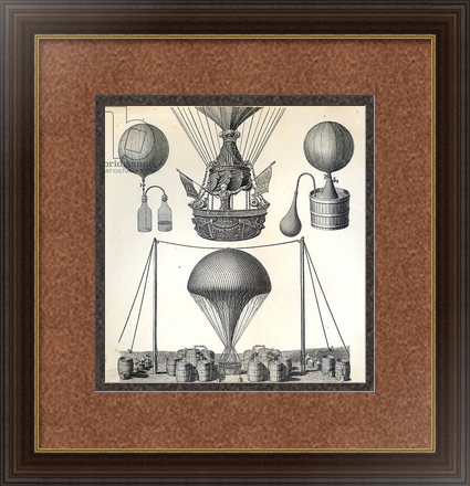 Гравюра Balloons в раме с двойным паспарту