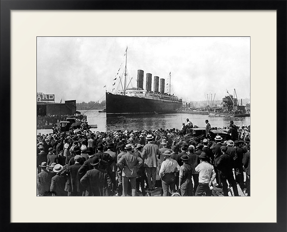 Ретро-фото Титаник в раме под стеклом