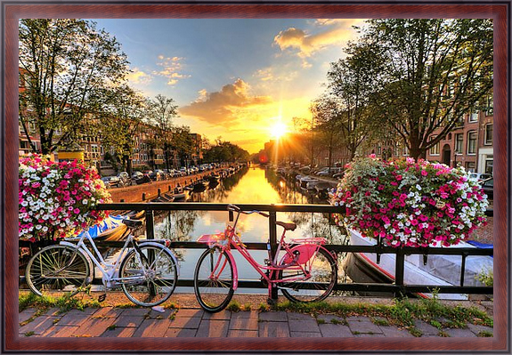 Постер Велосипеды в Амстердаме на холсте в раме