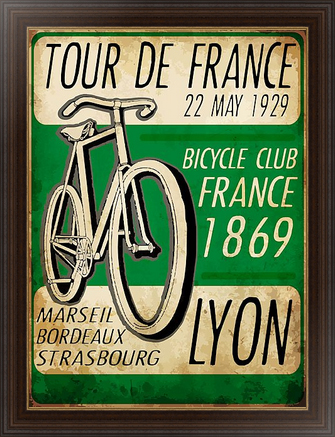 Рекламный плакат тур де Франс на холсте
