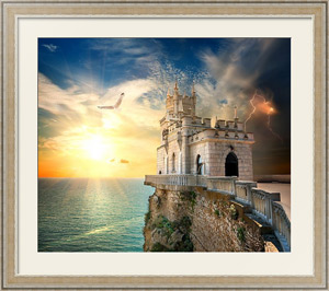 Картина под стеклом Замок Ласточкино гнездо. Крым