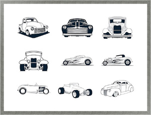 Постер для интерьера Классическая коллекция автомобилей