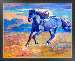 Постер Синяя лошадь
